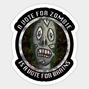 Vote for Zombie! Sticker